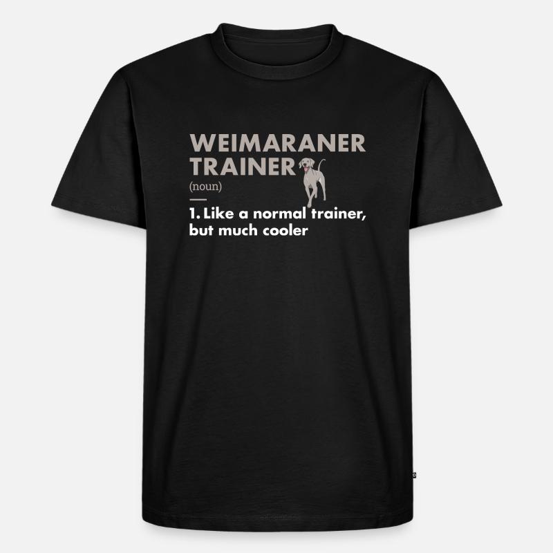 Weimaraner Trainer Definiton - Männer Premium Bio T-Shirt - Schwarz