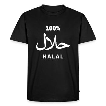 Halal - Men's Premium Organic T-Shirt - black - Front - Nico (187cm)