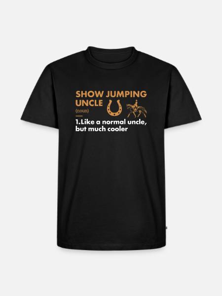 Jumper Uncle Definition Show Jumping - Men's Premium Organic T-Shirt - black
