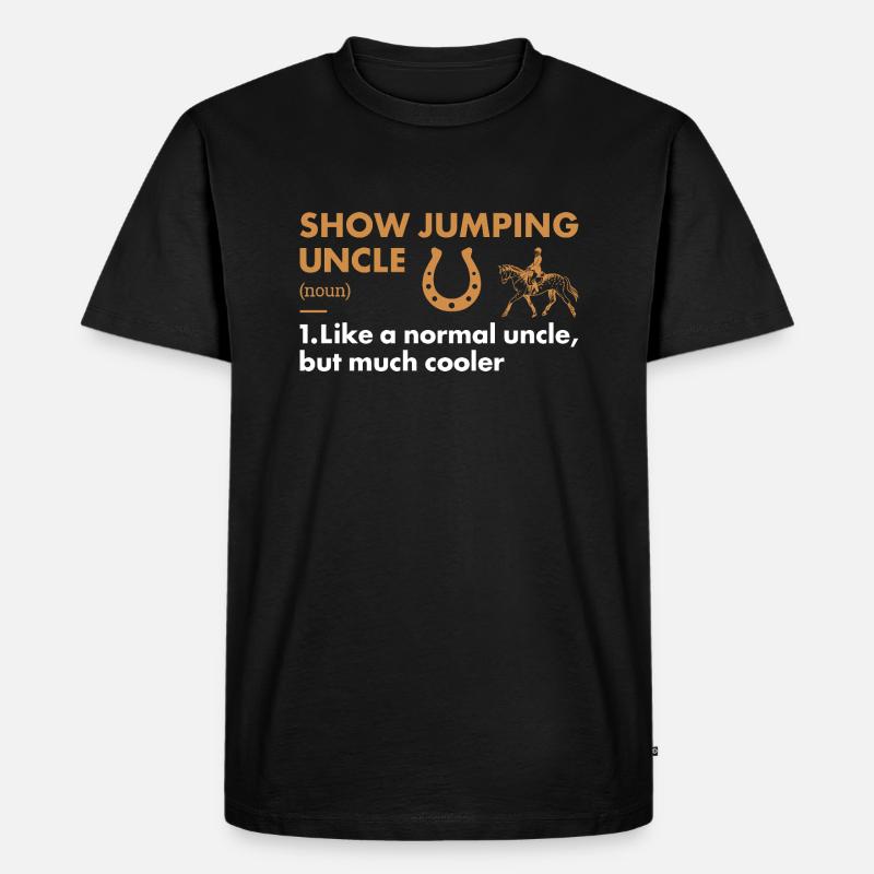 Jumper Oncle Définition Saut d’obstacles - T-shirt Premium bio Homme - noir