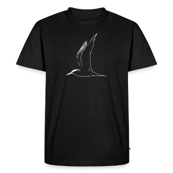 gull - Men's Premium Organic T-Shirt - black - Front - Nico (187cm)