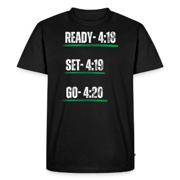 Cannabis 420 - T-shirt Premium bio Homme - noir - Devant - Nico (187cm)