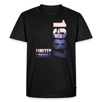 1987. Limited Edition T-Shirt Birthday Idea - Men's Premium Organic T-Shirt - black - Front - Nico (187cm)