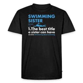 Sport Soeur Natation - T-shirt Premium bio Homme - noir - Devant - Nico (187cm)
