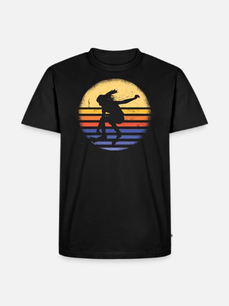 Sport Retro Sunset Skateboarding - Men's Premium Organic T-Shirt - black