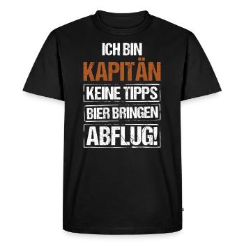 I'm Captain - Bring Beer and Departure - Men's Premium Organic T-Shirt - black - Front - Nico (187cm)