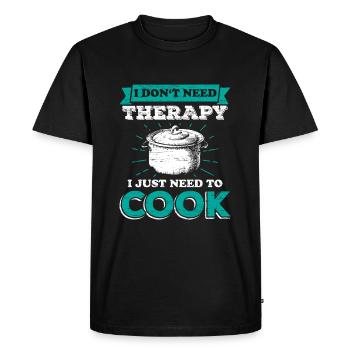 Cook cooking - Men's Premium Organic T-Shirt - black - Front - Nico (187cm)