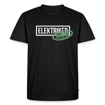Enfin électricien - examen réussi ! - T-shirt Premium bio Homme - noir - Devant - Nico (187cm)
