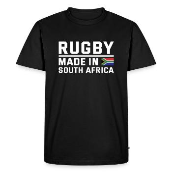 Ruby Made In South Africa South Africa Rugby - T-shirt Premium bio Homme - noir - Devant - Nico (187cm)