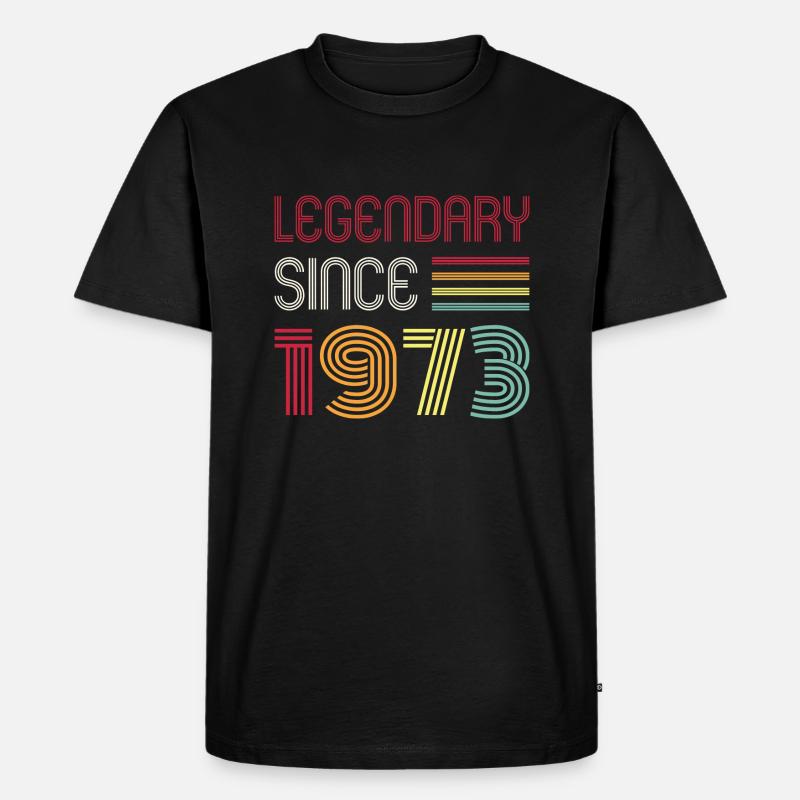 Birthday Legendary Since 1973 - Männer Premium Bio T-Shirt - Schwarz