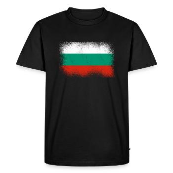 Bulgarie Drapeau bulgare Drapeau Sables d’or - T-shirt Premium bio Homme - noir - Devant - Nico (187cm)