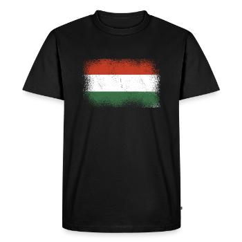 Hungary Flag Hungarian flag Balaton Hungary - Men's Premium Organic T-Shirt - black - Front - Nico (187cm)