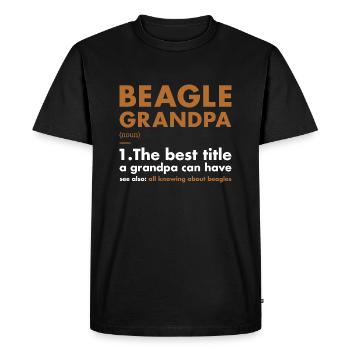 Beagle Grandpa Definition - Men's Premium Organic T-Shirt - black - Front - Nico (187cm)