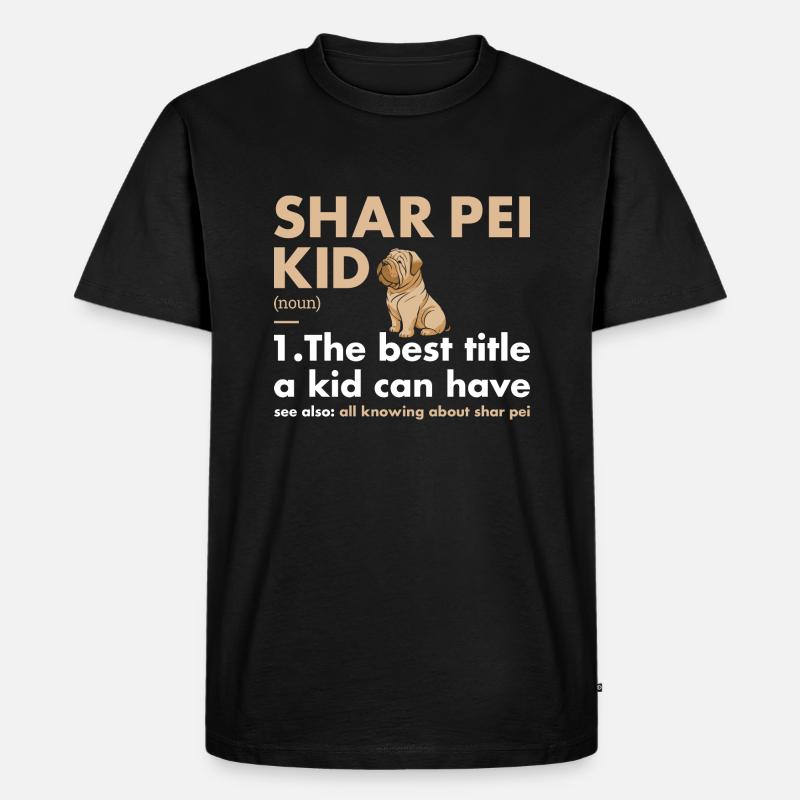 Shar Pei Kid Definition - Männer Premium Bio T-Shirt - Schwarz