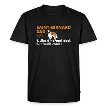 Saint Bernard Dad Definition - Men's Premium Organic T-Shirt - black - Front - Nico (187cm)