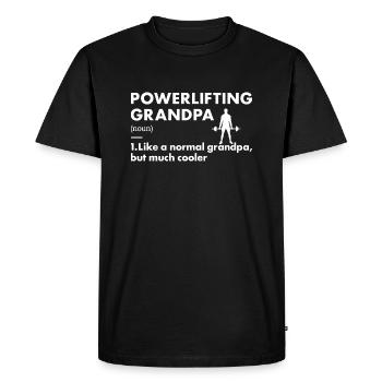 Sport Grand-père Powerlifting - T-shirt Premium bio Homme - noir - Devant - Nico (187cm)