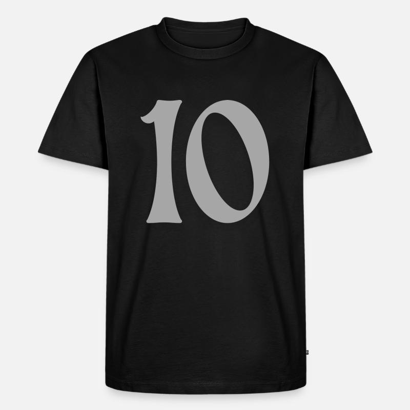 10 - Männer Premium Bio T-Shirt - Schwarz