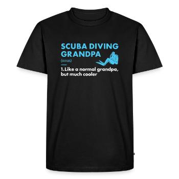 Plongeur Définition de grand-père Plongée sous-marine - T-shirt Premium bio Homme - noir - Devant - Nico (187cm)