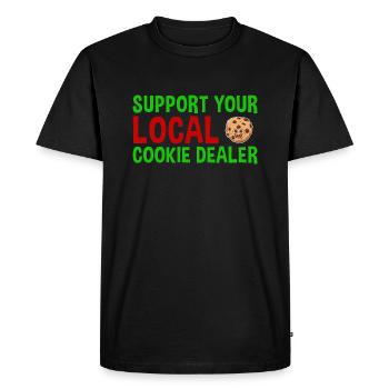 Baking Support Your Local Cookie Dealer Cookie - Men's Premium Organic T-Shirt - black - Front - Nico (187cm)