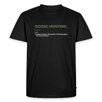 Geese Hunter Definition Goose Hunting - Men's Premium Organic T-Shirt - black - Front - Nico (187cm)