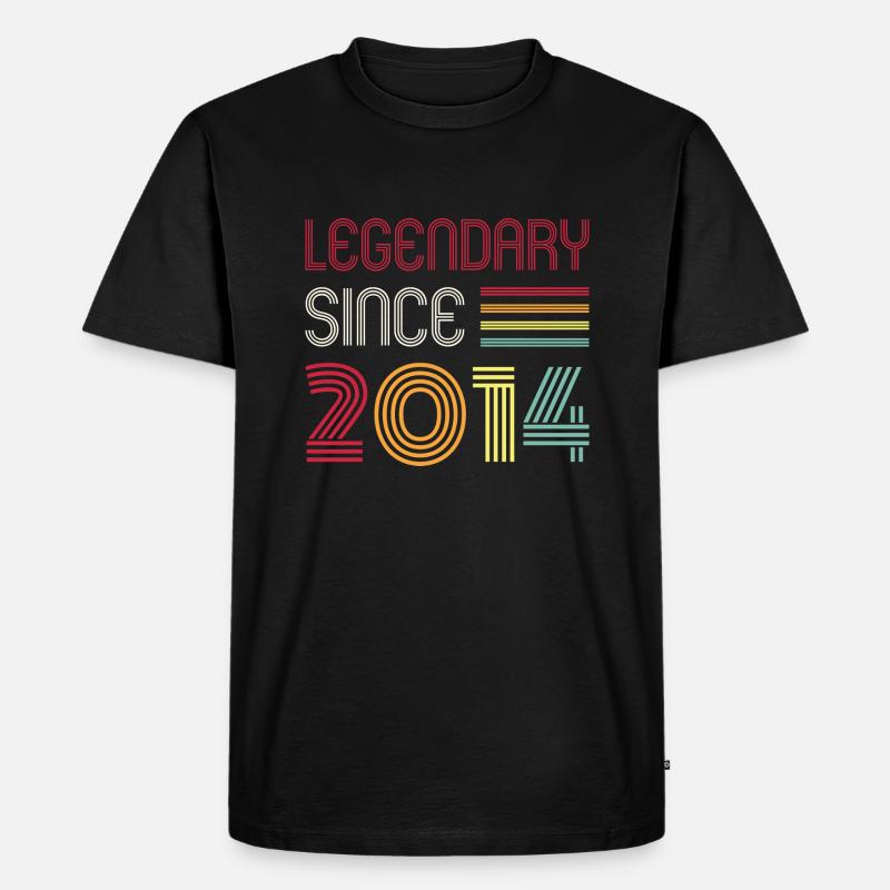 Birthday Legendary Since 2014 - Männer Premium Bio T-Shirt - Schwarz