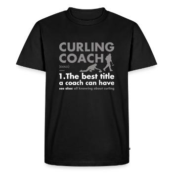 Sport Coach Definition Curling - Men's Premium Organic T-Shirt - black - Front - Nico (187cm)