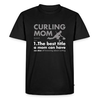 Sport Mom Definition Curling - Men's Premium Organic T-Shirt - black - Front - Nico (187cm)