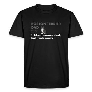 Boston Terrier Dad Definition - Men's Premium Organic T-Shirt - black - Front - Nico (187cm)