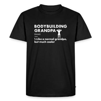 Sport Grandpa Definition Bodybuilding - Men's Premium Organic T-Shirt - black - Front - Nico (187cm)
