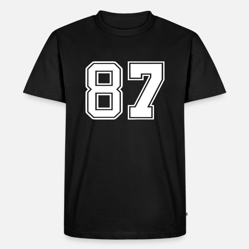 87 - Männer Premium Bio T-Shirt - Schwarz