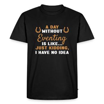 Cavalier Une journée sans concours complet - T-shirt Premium bio Homme - noir - Devant - Nico (187cm)