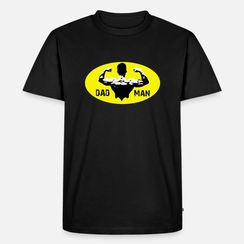 Dadman - Männer Premium Bio T-Shirt - Schwarz