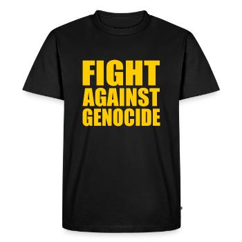 Fight against genocide - T-shirt Premium bio Homme - noir - Devant - Nico (187cm)