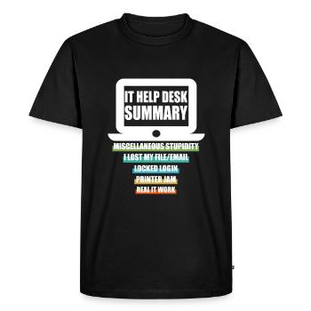Funny IT Help Desk Tech Support Help Desk Computer - Men's Premium Organic T-Shirt - black - Front - Nico (187cm)