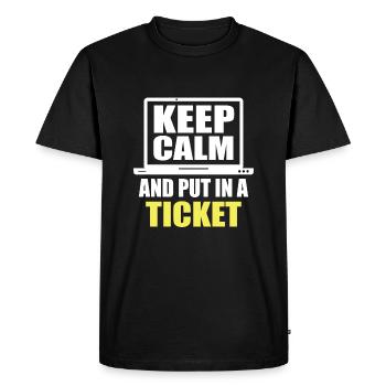 Aide technique informatique amusante - T-shirt Premium bio Homme - noir - Devant - Nico (187cm)