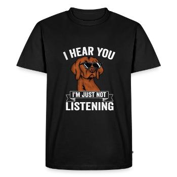 Vizsla amant mignon chien design - T-shirt Premium bio Homme - noir - Devant - Nico (187cm)