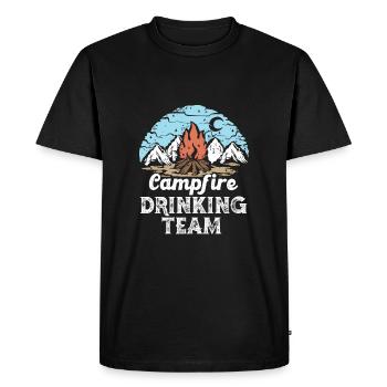 Camping Équipe de consommation de feu de camp Conception de randonnée - T-shirt Premium bio Homme - noir - Devant - Nico (187cm)