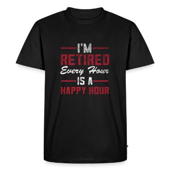 Le besoin à la retraite chaque heure est un plan de retraite - T-shirt Premium bio Homme - noir - Devant - Nico (187cm)