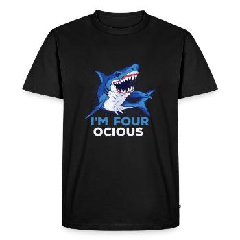 Hai Boys Kids 4th Bday - Men's Premium Organic T-Shirt - black - Front - Nico (187cm)