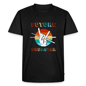 Future Drumstar Music Boy Girl Children Youth - Men's Premium Organic T-Shirt - black - Front - Nico (187cm)