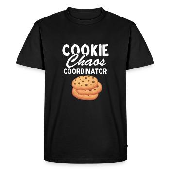 Citation drôle Cookie Chaos Coordinator - Cookie - T-shirt Premium bio Homme - noir - Devant - Nico (187cm)