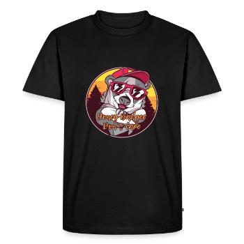 Funny Honey Badger Vinateg Honey Badger - Men's Premium Organic T-Shirt - black - Front - Nico (187cm)
