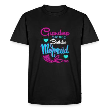 Drôle de grand-mère de Bday Mermaid Grand-mère - T-shirt Premium bio Homme - noir - Devant - Nico (187cm)
