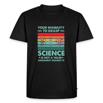 Destgiertes retro your inability to - Men's Premium Organic T-Shirt - black - Front - Nico (187cm)