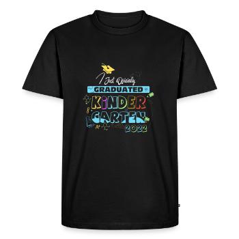 Officially completed kindergarten -graduation class - Men's Premium Organic T-Shirt - black - Front - Nico (187cm)