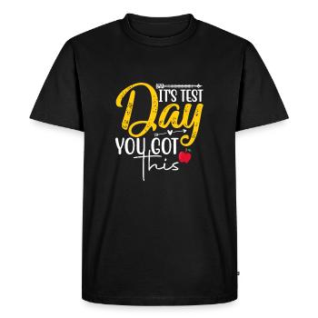 Journée de test amusante être jour de test Vous avez ce Leh - T-shirt Premium bio Homme - noir - Devant - Nico (187cm)
