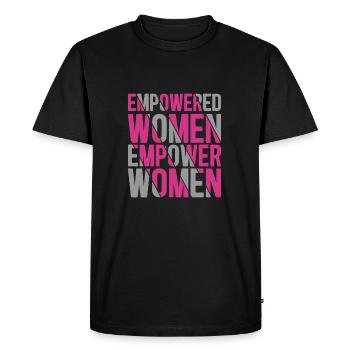 Une citation féministe autonomise les femmes qui sont des femmes - T-shirt Premium bio Homme - noir - Devant - Nico (187cm)