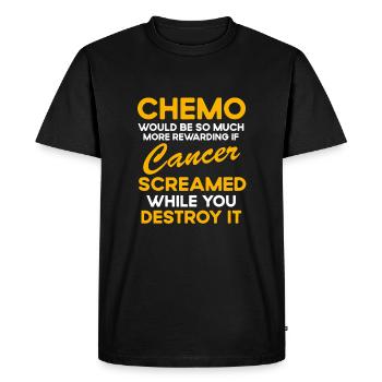 La chimiothérapie serait plus gratifiante lorsque le cancer pleure - T-shirt Premium bio Homme - noir - Devant - Nico (187cm)
