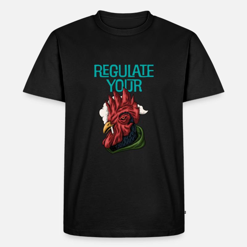 Feminismus reguliert deinen Schwanz - Männer Premium Bio T-Shirt - Schwarz