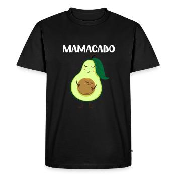 Avocat - Annonce de grossesse Mère Mamacado - T-shirt Premium bio Homme - noir - Devant - Nico (187cm)